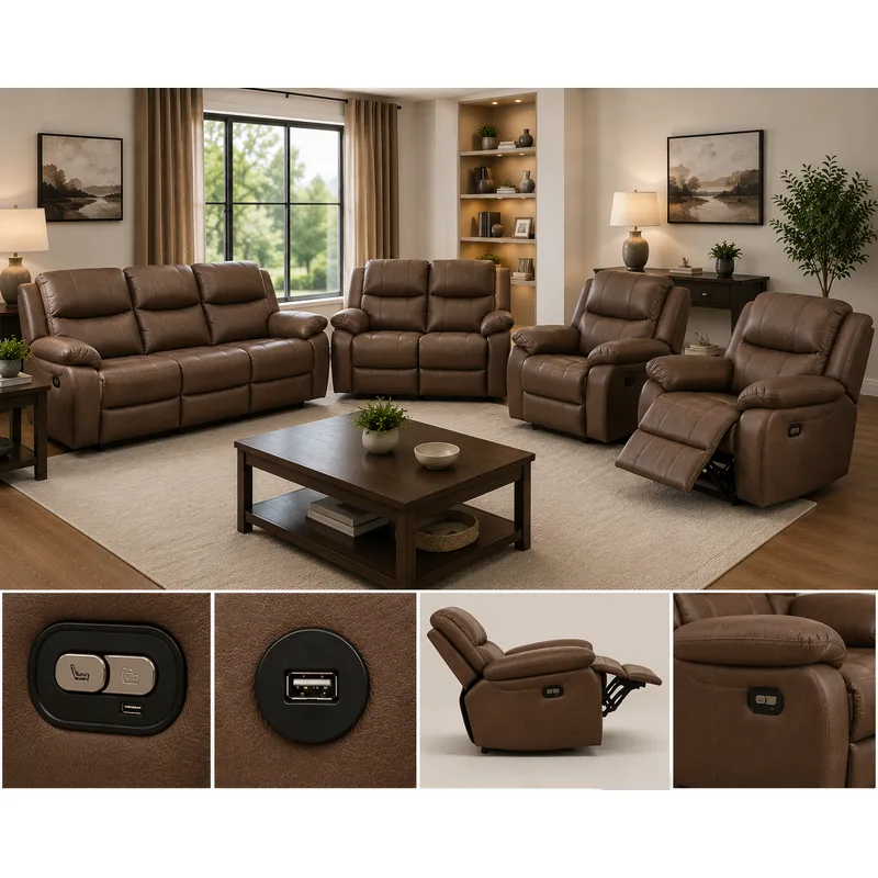 7-Seater King-size Electric Recliner Sofa 